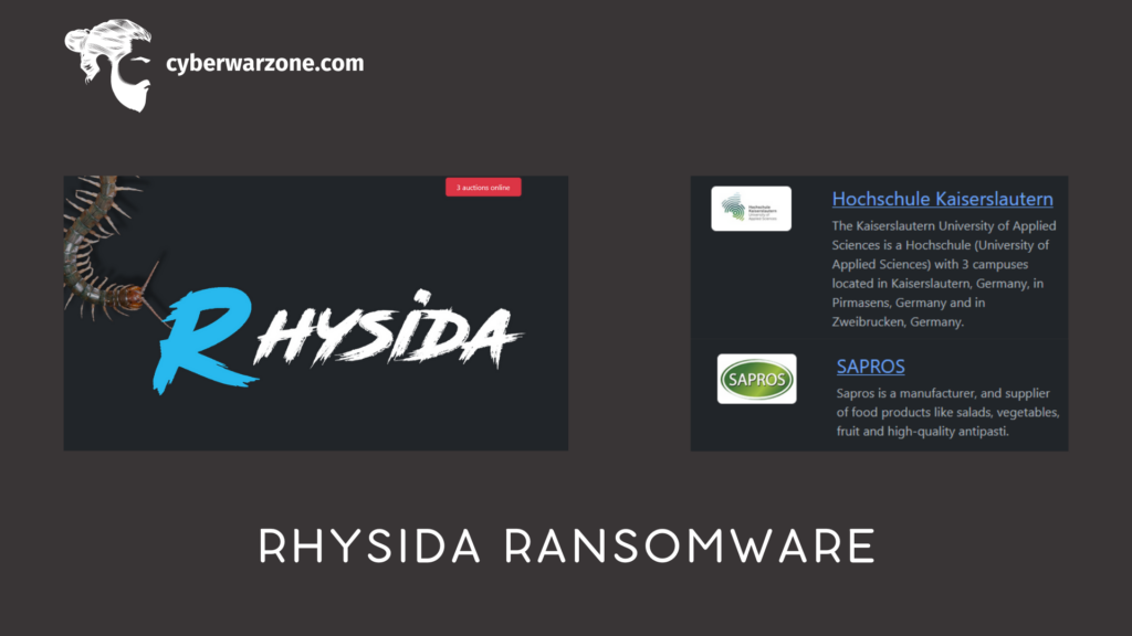 Rhysida Ransomware Targets Sapros and Kaiserslautern University of Applied Sciences, Following Attack on Chilean Army