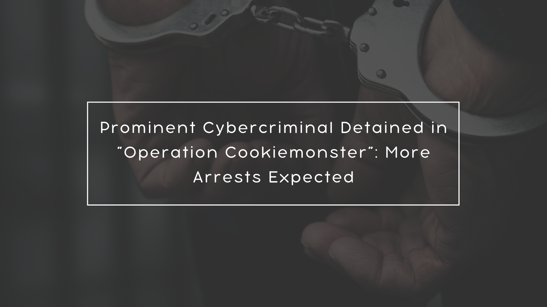 Prominent Cybercriminal Detained in “Operation Cookiemonster”: More Arrests Expected