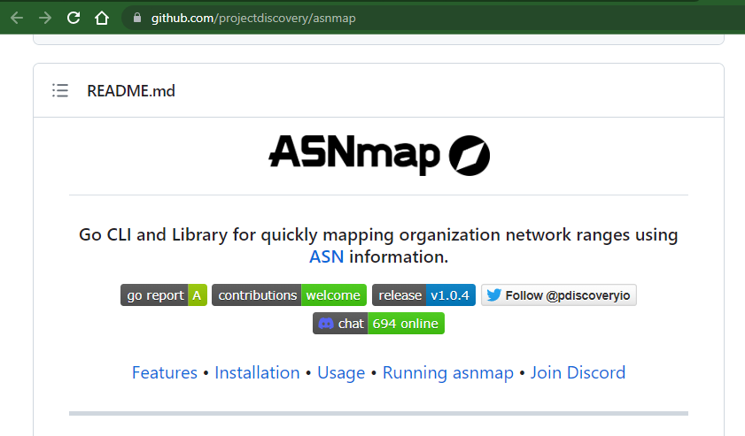 ASNmap project on Github