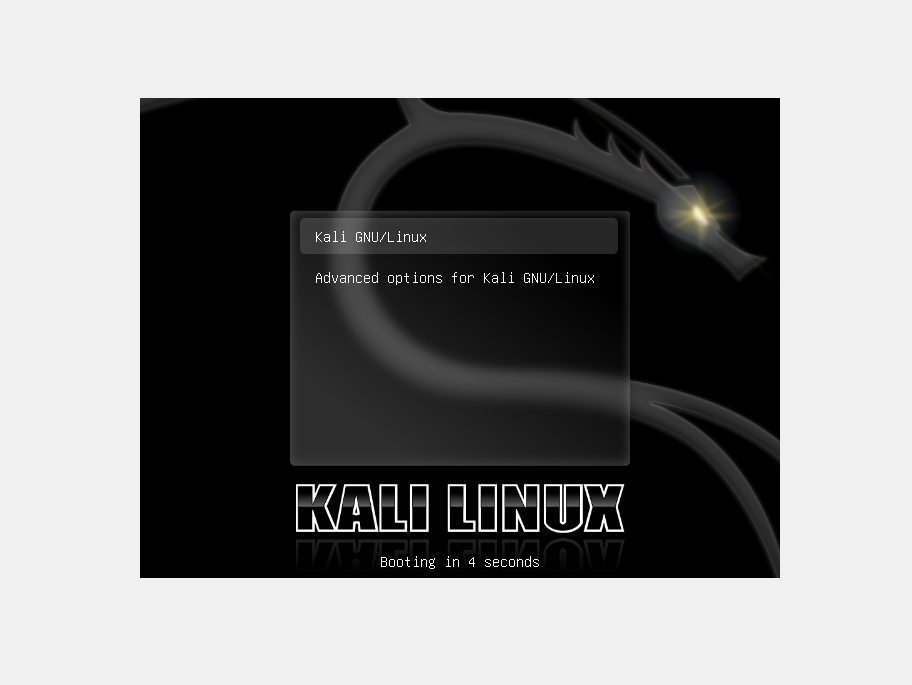 Kali Linux booting in Virtualbox VM