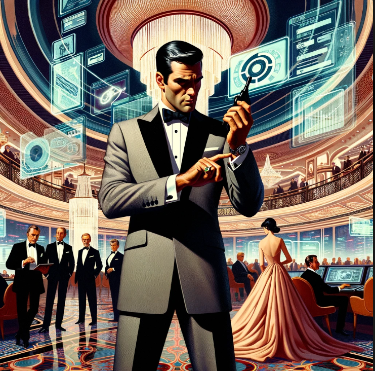 007 in a Casino that is being hacked