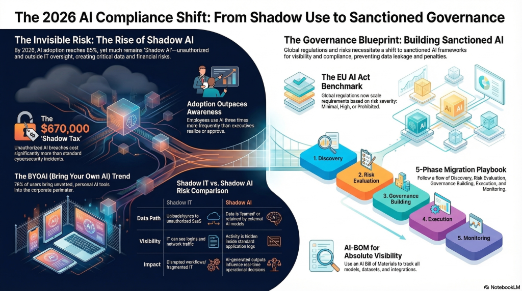 Shadow AI infographic (2026)